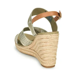 Sandales Et Nu-pieds^Tommy Hilfiger - TOMMY WEBBING HIGH WEDGE SANDAL Kaki