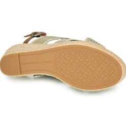 Sandales Et Nu-pieds^Tommy Hilfiger - TOMMY WEBBING HIGH WEDGE SANDAL Kaki