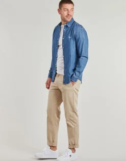 Chemises^Tommy Jeans - RGLR FIT SHIRT MID BLUE Bleu