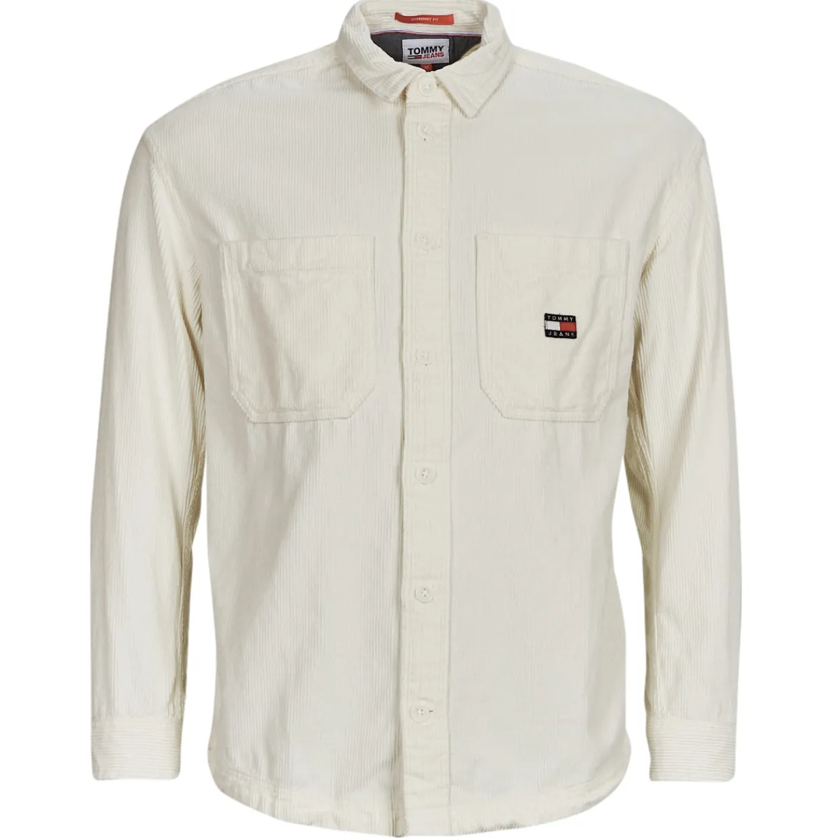 Chemises^Tommy Jeans - TJM CASUAL CORDUROY OVERSHIRT Blanc
