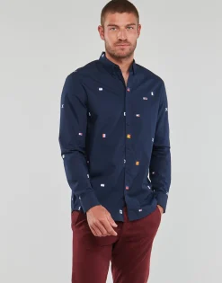 Chemises^Tommy Jeans - TJM CLSC FLAG CRITTER SHIRT Marine