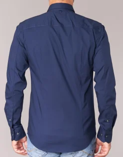 Chemises^Tommy Jeans - TJM ORIGINAL STRETCH SHIRT Marine