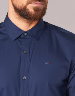 Chemises^Tommy Jeans - TJM ORIGINAL STRETCH SHIRT Marine