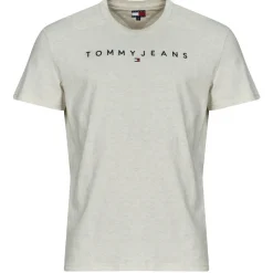 T-shirts & Polos^Tommy Jeans - TJM REG LINEAR LOGO TEE EXT Beige