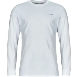 T-shirts & Polos^Tommy Jeans - TJM SLIM LINEAR CHST L/S TEE EXT Blanc