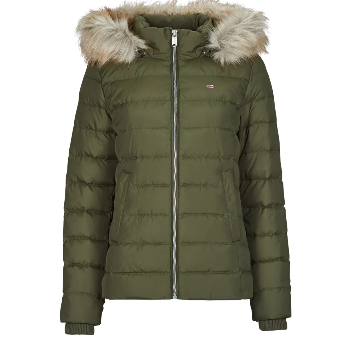 Manteaux^Tommy Jeans - TJW BASIC HOODED DOWN JACKET EXT Kaki
