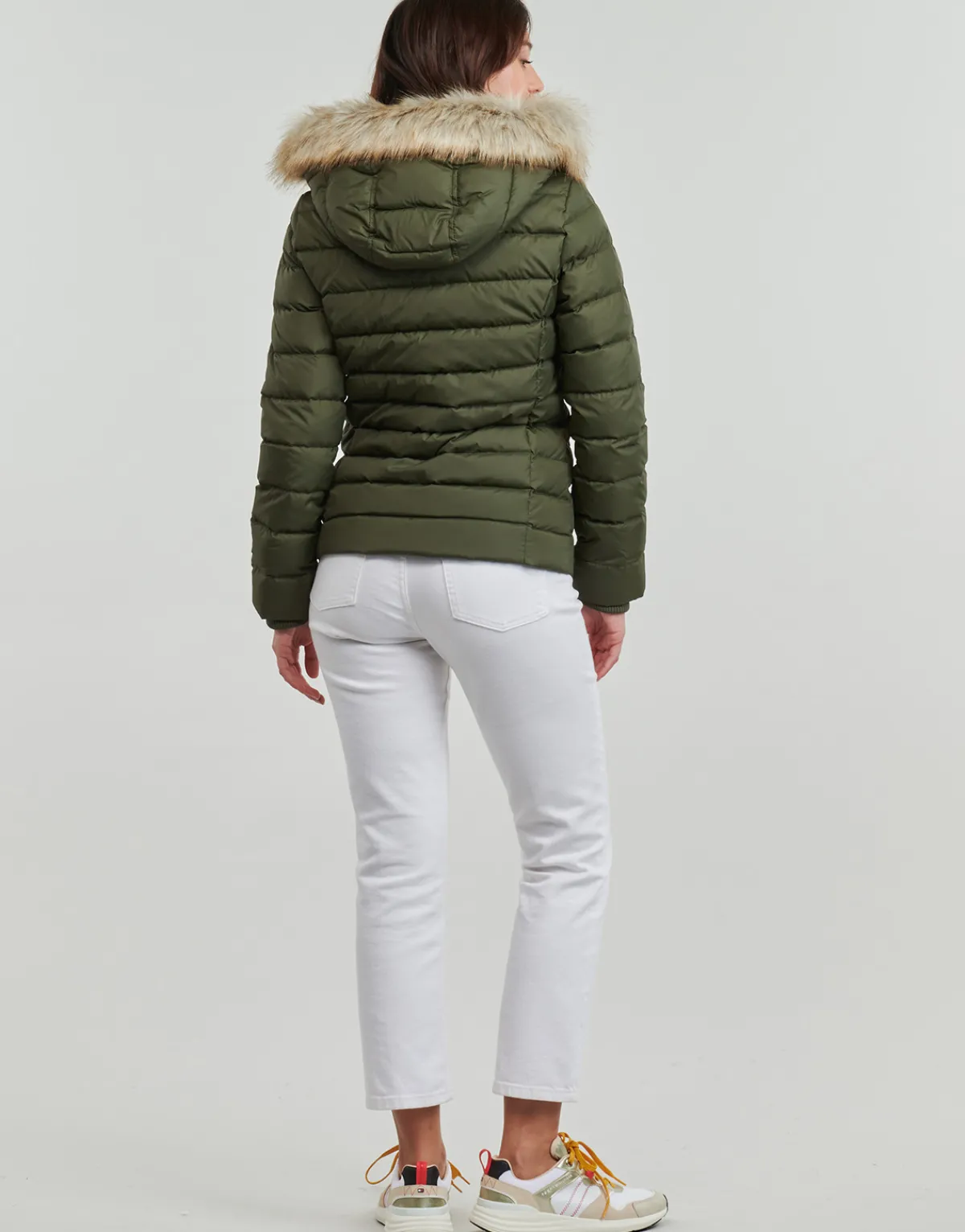 Manteaux^Tommy Jeans - TJW BASIC HOODED DOWN JACKET EXT Kaki