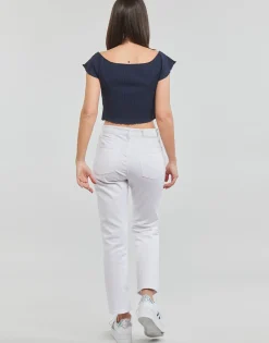 Tops / Blouses^Tommy Jeans - TJW CROP RIB OFF SHOULDER TOP Marine