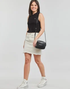 Tops / Blouses^Tommy Jeans - TJW CROP SLEEVELESS RIB POLO Noir