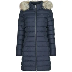 Manteaux^Tommy Jeans - TJW ESSENTIAL HOODED DOWN COAT Marine