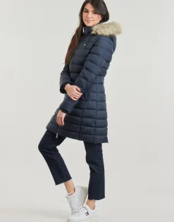 Manteaux^Tommy Jeans - TJW ESSENTIAL HOODED DOWN COAT Marine