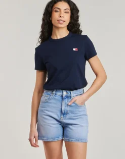 T-shirts & Polos^Tommy Jeans - TJW  REG BADGE TEE Noir