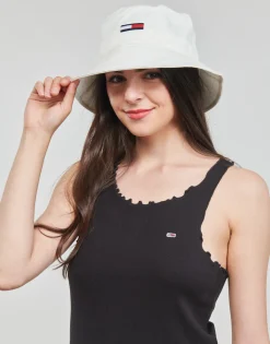 Tops / Blouses^Tommy Jeans - TJW SKINNY RIB BABYLOCK TANK Noir
