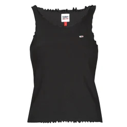 Tops / Blouses^Tommy Jeans - TJW SKINNY RIB BABYLOCK TANK Noir