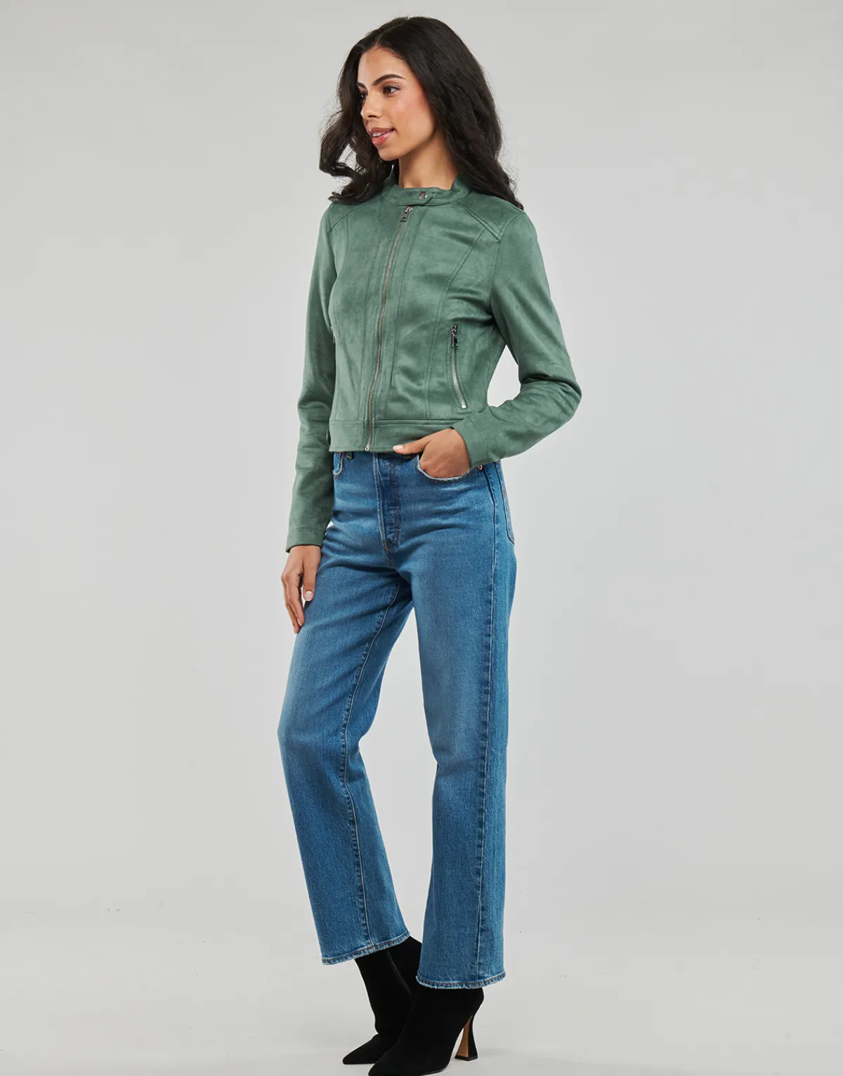 Vestes^Vero Moda - VMJOSE MARI SHORT FAUX SUEDE JACKET BOOS Vert