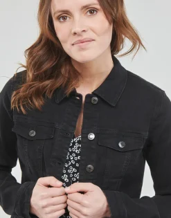 Vestes^Vero Moda - VMLUNA LS SLIM DNM JACKET MIX GA NOOS Noir