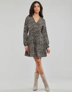 Robes^Vero Moda - VMNAJA LS SHORT DRESS WVN GA NOOS Beige