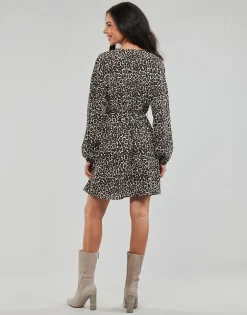 Robes^Vero Moda - VMNAJA LS SHORT DRESS WVN GA NOOS Beige