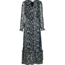 Robes^Vila - VIKELLY V-NECK L/S ANCLE Multicolore
