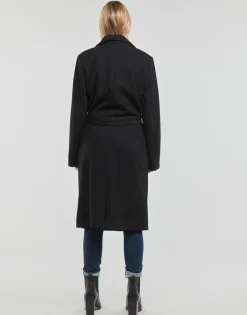 Manteaux^Vila - VIPOKO LONG BELT COAT Noir