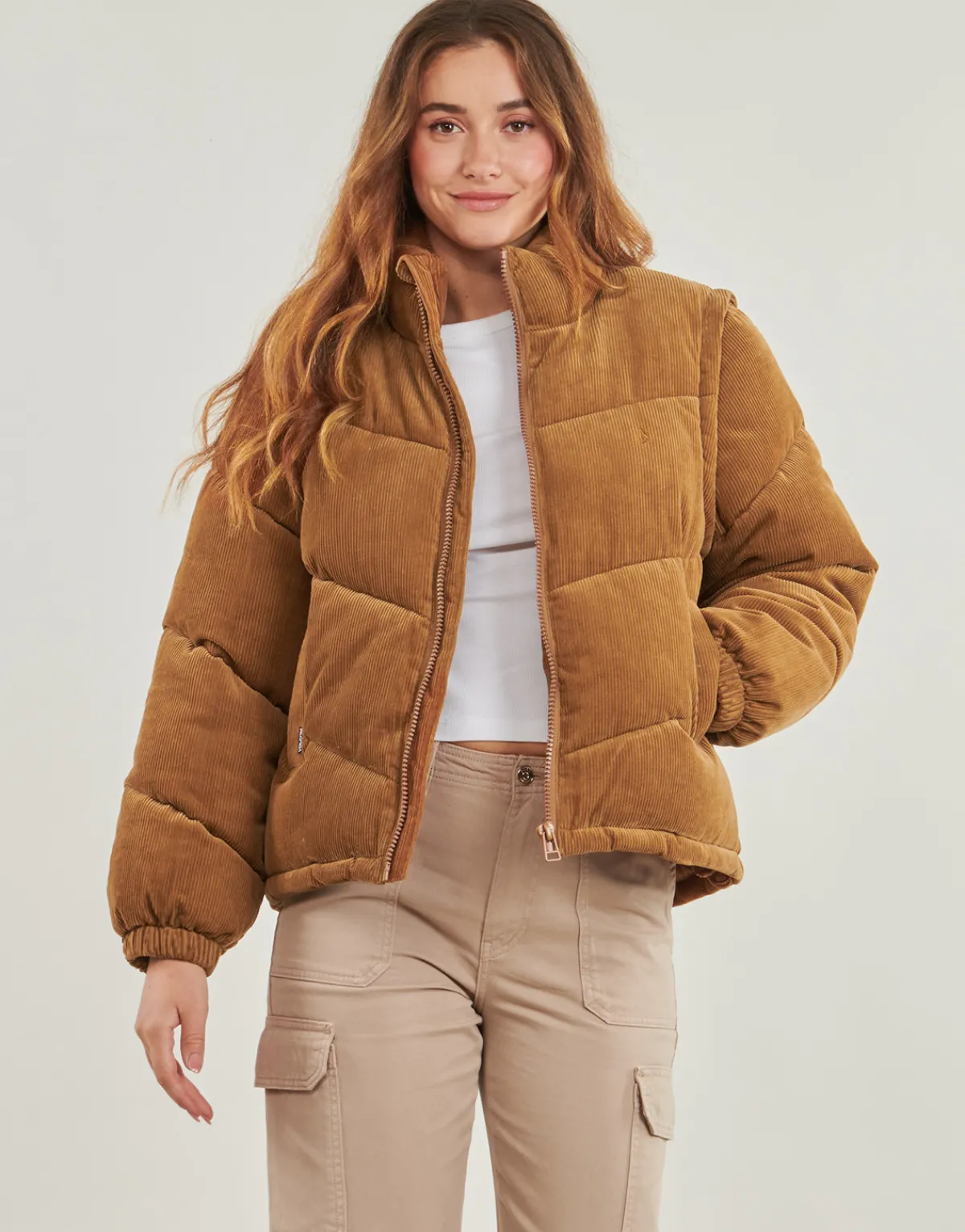 Manteaux^Volcom - CORD'N PUFF Marron